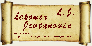 Lepomir Jevtanović vizit kartica
